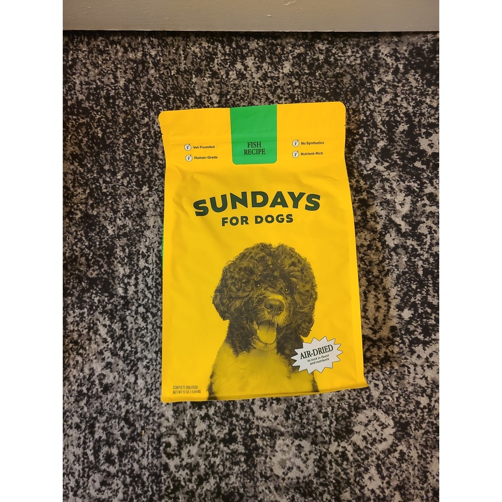 Sundays for Dogs Air-Dried Dog Food Fish Recipe 72 oz 4.5lb Bag New Sealed